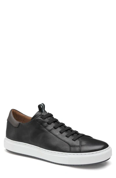 Johnston & Murphy Collection  Anson Lace To Toe Sneaker In Black
