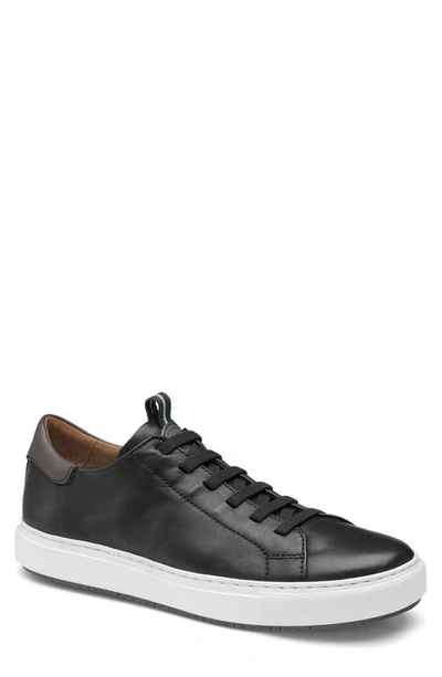 Johnston & Murphy Men's Jake Lace To Toe Sneaker In Black Italian Leather