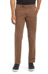 Brax Evans Flat Front Chinos In Camel