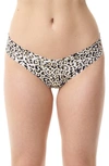 Commando Print Thong In Snow Leopard