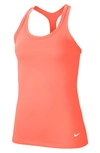 Nike Get Fit Dri-fit Tank In Bright Mango/ White