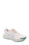 Nike Women's Pegasus Trail 2 Running Sneakers In Pink/ Aluminum/ Magic Ember