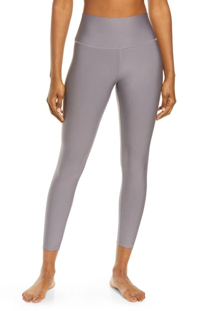 Alo Yoga Airlift High Waist Midi Leggings In Purple Dusk