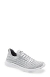 Apl Athletic Propulsion Labs Techloom Wave Hybrid Running Shoe In Silver / White / Black