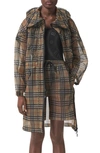 BURBERRY COWBIT CHECK MESH PARKA,8042866