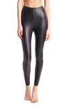 Commando Perfect Control Faux Leather Leggings In Black