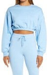 Alo Yoga Devotion Crop Sweatshirt In Blue Skies