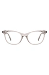Diff Jade 54mm Cat Eye Optical Glasses In Tempete Grey Crystal/ Clear
