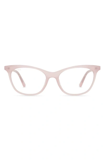 Diff Jade 54mm Cat Eye Optical Glasses In Coquille/ Clear