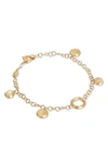 Marco Bicego 18k Yellow Gold Jaipur Textured Disc Charm Bracelet In Yellow