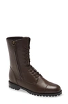 Manolo Blahnik Lugata Combat Boot In Brown