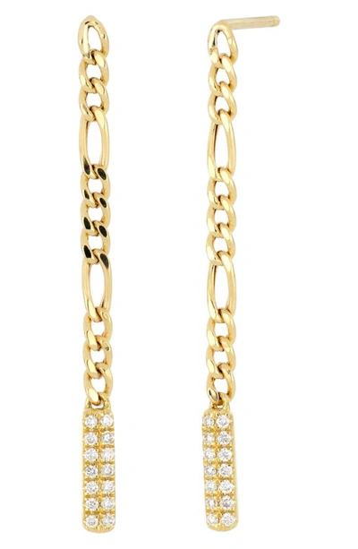 Bony Levy Varda Diamond Linear Drop Earrings In 18k Yellow Gold