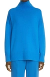 Lafayette 148 Ribbed Cashmere Blend Turtleneck Sweater In Ultramarine