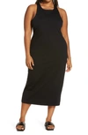 Open Edit Knit Tank Dress In Black