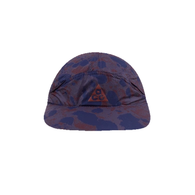 Nike Acg Tailwind Printed Ripstop Baseball Cap In Obsidian / Redstone