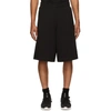 MONCLER BLACK FRENCH TERRY SHORTS