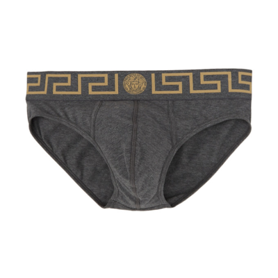 Versace Grey Greca Border Briefs