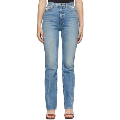 Khaite Danielle Straight-leg Denim Jeans In #add8e6