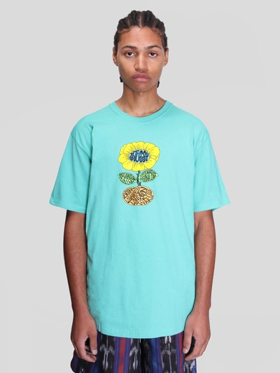 Stussy Sunflower Logo T-shirt In Green