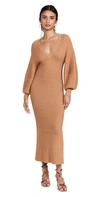 Staud Carnation Dress In Camel