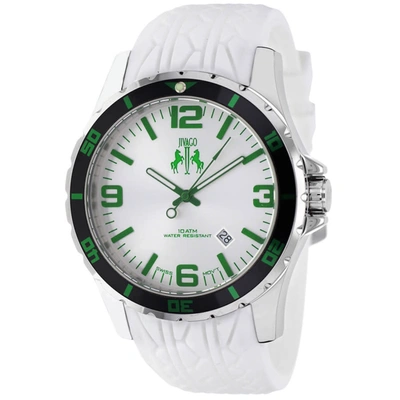 Jivago Ultimate White Dial Mens Silicon Sports Watch Jv0116 In Green,white