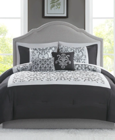 Addison Park Sancerre 9-pc. California King Comforter Set Bedding In Black