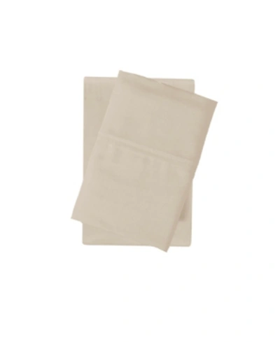 Vince Camuto Home Vince Camuto 400 Thread Count Percale Pillowcase Pair, King In Tan
