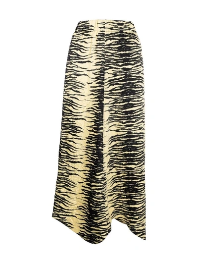 GANNI ZEBRA-PRINT MIDI SKIRT 16843684