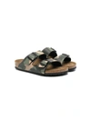 Birkenstock Girls' Arizona Buckle Slide Sandals - Toddler, Little Kid In Green
