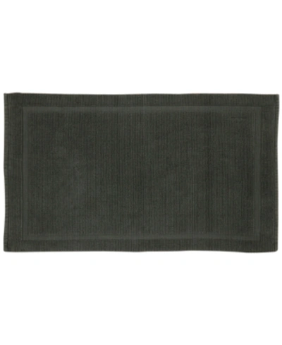 Grund Charleston Cotton 21" X 34" Bath Rug In Slate Gray