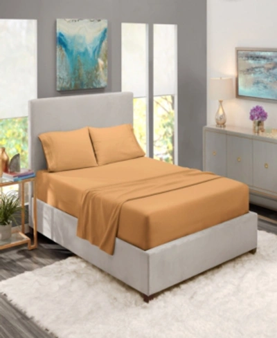 Nestl Bedding Premier Collection Deep Pocket 4 Piece Bed Sheet Set, California King In Mocha Light Brown