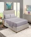 Nestl Bedding Premier Collection Deep Pocket 3 Piece Sheet Set, Twin In Light Gray Lavender