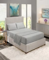 Nestl Bedding Premier Collection Deep Pocket 4 Piece Sheet Set, Full Xl In Silver Light Gray