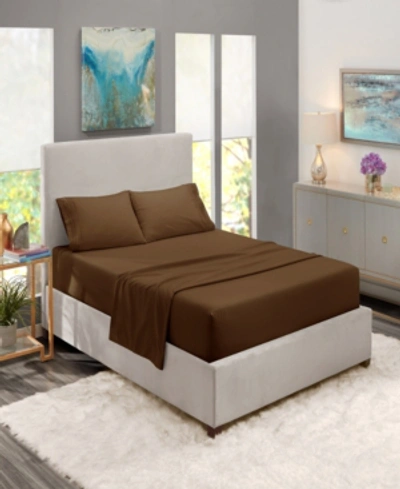 Nestl Bedding Premier Collection Deep Pocket 4 Piece Sheet Set, California King In Chocolate