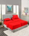 Nestl Bedding Premier Collection Deep Pocket 4 Piece Bed Sheet Set, Queen Bedding In Cherry Red