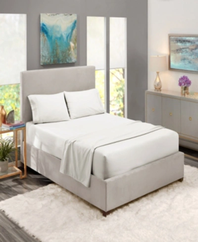 Nestl Bedding Premier Collection Deep Pocket 4 Piece Bed Sheet Set, King In White