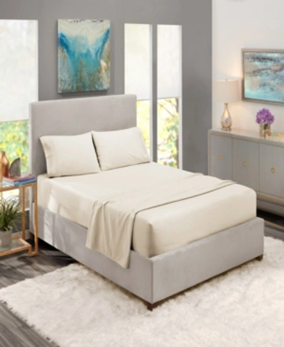 Nestl Bedding Premier Collection Deep Pocket 4 Piece Bed Sheet Set, California King In White