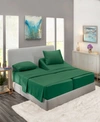 Nestl Bedding Premier Collection Deep Pocket 4 Piece Bed Sheet Set, California King Bedding In Hunter Green