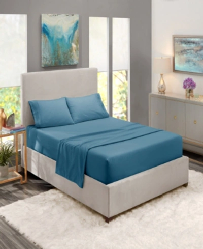 Nestl Bedding Premier Collection Deep Pocket 4 Piece Sheet Set, Full In Blue Heaven
