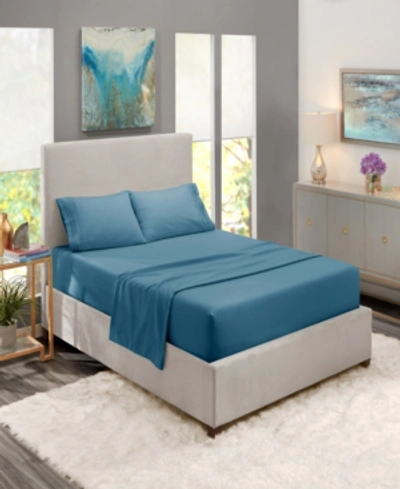 Nestl Bedding Premier Collection Deep Pocket 4 Piece Bed Sheet Set, King In Blue Heaven