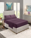 Nestl Bedding Premier Collection Deep Pocket 3 Piece Sheet Set, Twin In Eggplant Purple