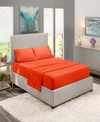 Nestl Bedding Premier Collection Deep Pocket 4 Piece Bed Sheet Set, Queen Bedding In Orange