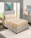 Nestl Bedding Premier Collection Deep Pocket 4 Piece Sheet Set, Queen In Cream Beige