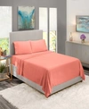 Nestl Bedding Premier Collection Deep Pocket 4 Piece Bed Sheet Set, Queen Bedding In Misty Rose
