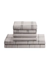 Nestl Bedding Printed Super Soft Deep Pocket Bed Twin Sheet Set, 4 Piece Bedding In Burberry Gray