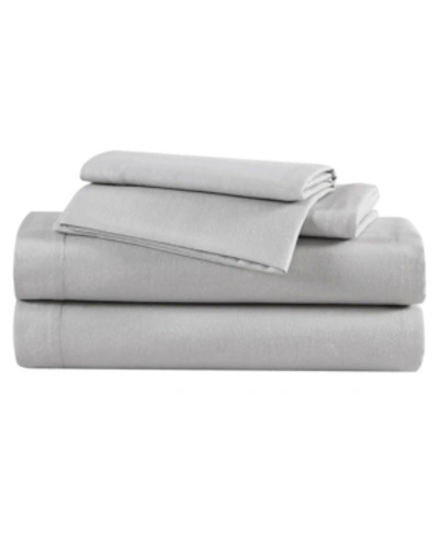 EDDIE BAUER SOLID 100% COTTON BRUSHED FLANNEL 3-PC. SHEET SET, TWIN