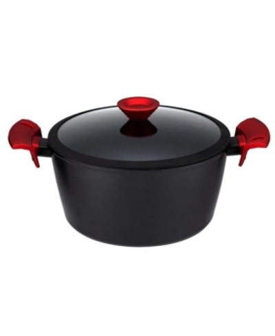 Hamilton Beach 7.7 Quart Dutch Oven With Soft Touch Handles In Black And Red