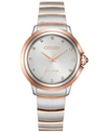 Citizen Eco-drive Women's Ceci Diamond Accent Two-tone Stainless Steel Bracelet Watch 32mm In Silver/two-tone