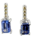 Le Vian Blueberry Tanzanite (1 Ct. T.w.) & Nude Diamond (1/10 Ct. T.w.) Stud Earrings In 14k White Gold In Blueberry Tanzanite