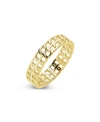 Sterling Forever 14k Gold Vermeil Chain Ring In 14k Gold Plated